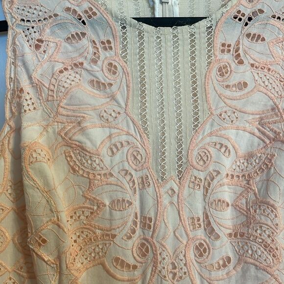 Jonathan Simkhai A-Line Lace Mini Dress Peach - Picture 5 of 8